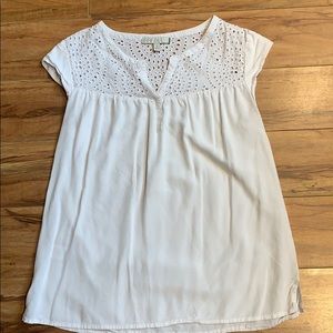 Pale Sky White Sleeveless Top